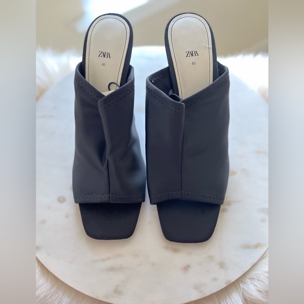#zara #neoprene #heels #mules